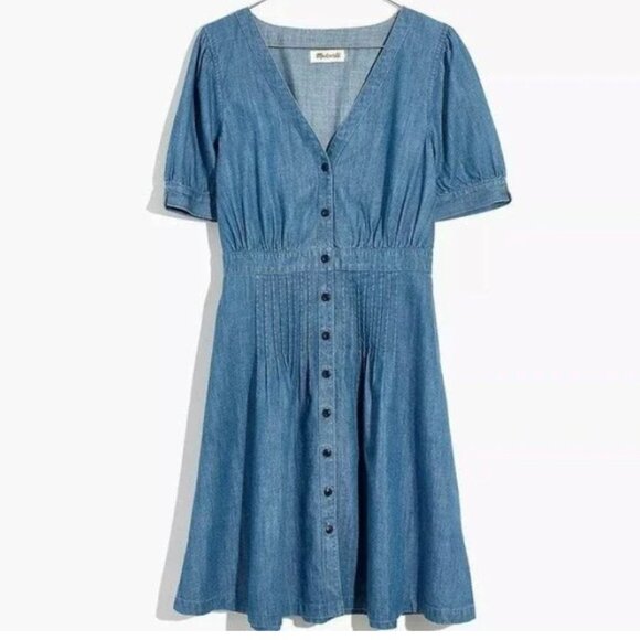 Madewell Blue Button-Down Dress - Picture 5 of 5